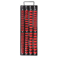 Portable Socket Storage Holder With Handle For 1/4, 3/8, 1/2 Inch Drive Sockets