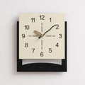 wozoom Minimalist Home Wall Clock Background Wall Decorative Clock, Cream White Standard, Cream White Swing, Pearl White Swing