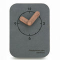 wozoom Silent Desk Clock Small Wooden Table Wall Clock