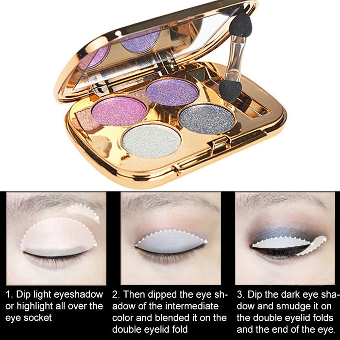 Professional  Eye Makeup Eyeshadow Palette Gold Smoky Cosmetics Makeup Palette Diamond Bright Glitter Eye Shadow(1)