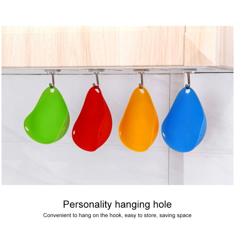 Silicone Egg Cooker Egg Bracket Kitchen Tools Pancake Cookware Bakeware Steam Eggs Plate Tray, Red, 4 pieces of steamed egg