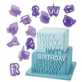 40pcs / Set Alphanumeric Plastic Cookie Molds Symbol Fondant Cake Decorative Printing Molds, Alphanumeric Shape