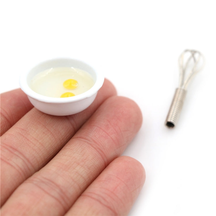 Miniature Food Play Scene Model Doll House Accessories Mini Manual Egg Beater Set