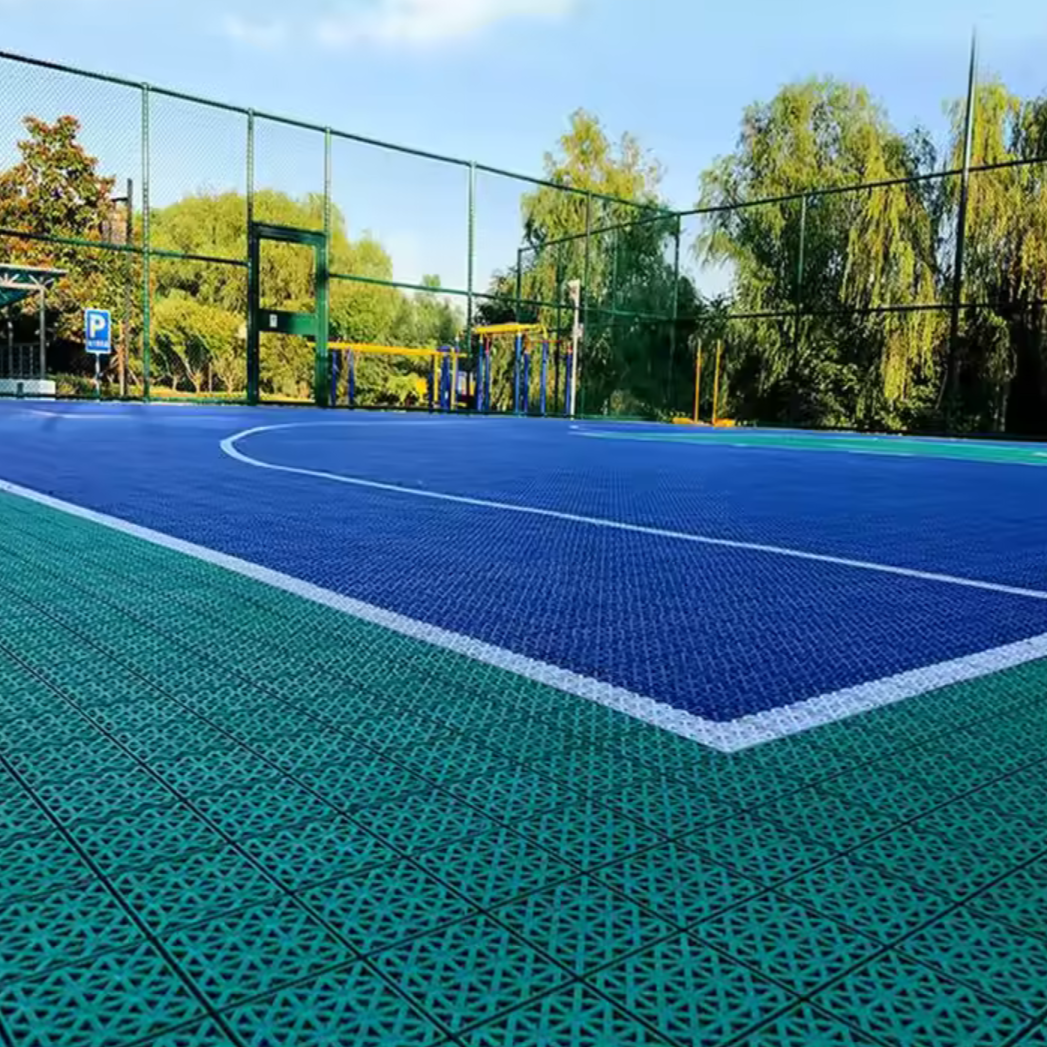 Pickleball Court System with Court Markings