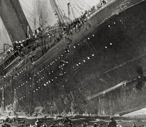 "Titanic Sinking" by Willy Stower on Framed Prints, Canvas, Framed Canvas, Acrylic or Print-only