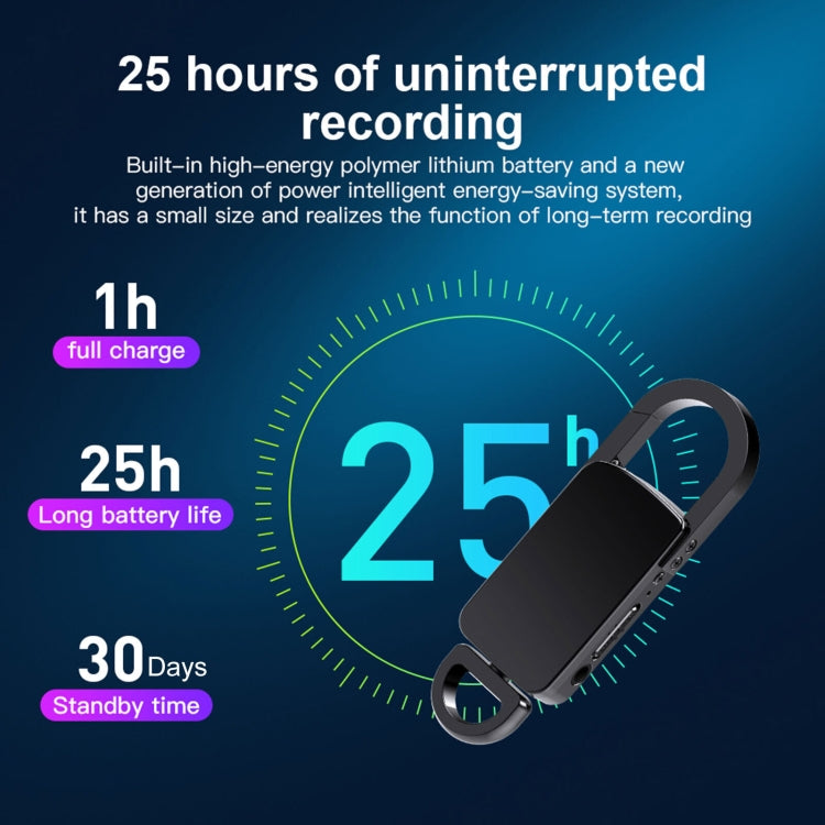 S20 16GB Keychain HD Noise Reduction Portable Recording Pen, 16GB