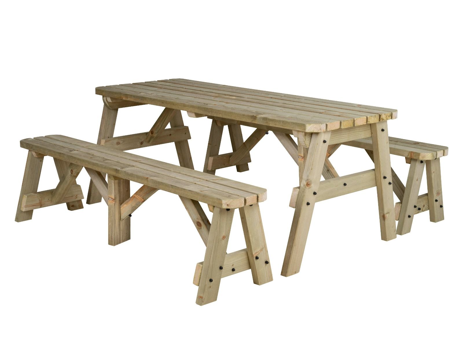 Victoria Rounded Picnic Table and Benches Set