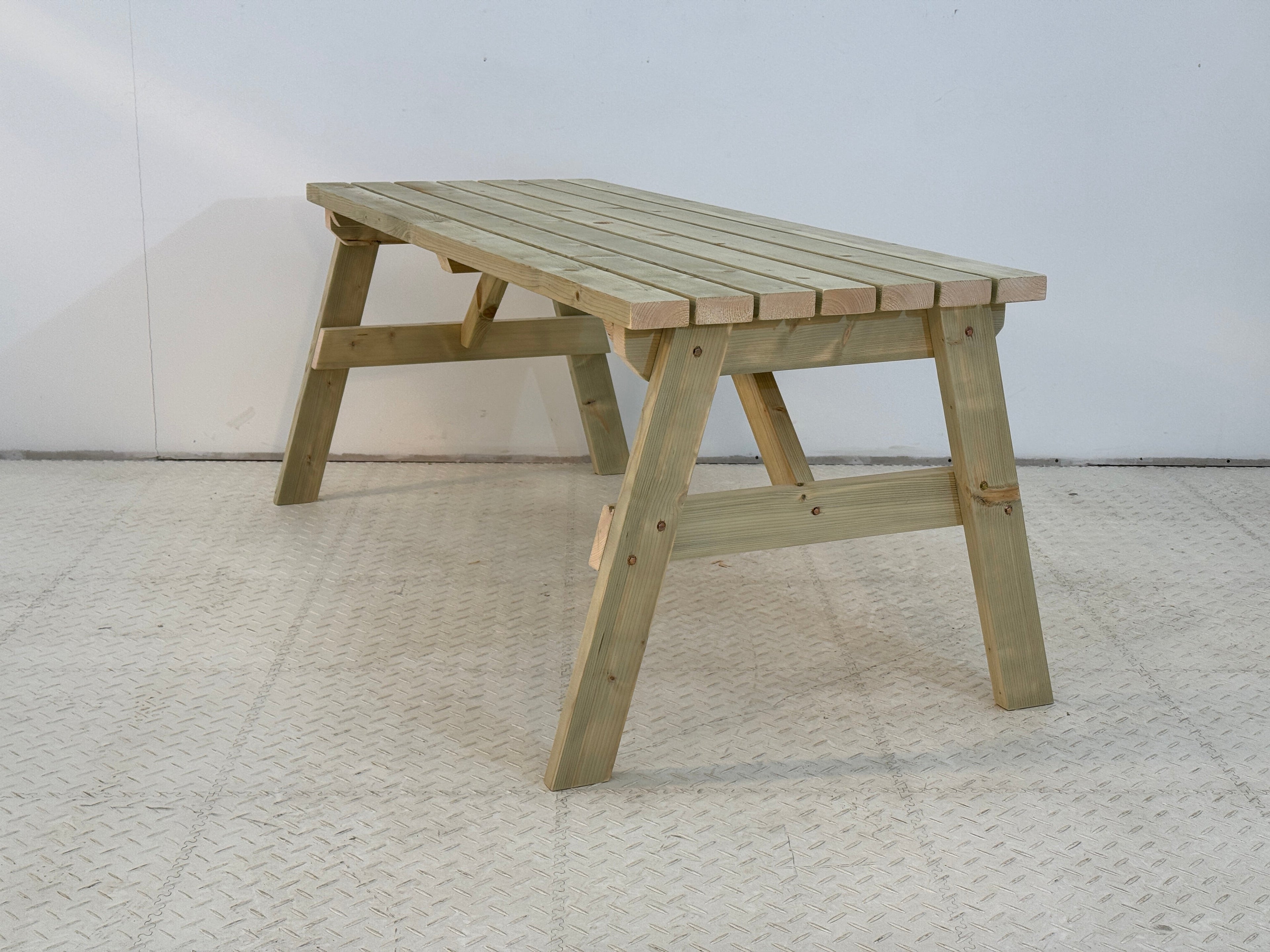 Victoria Wooden Garden Table, Outdoor Picnic Dining Desk