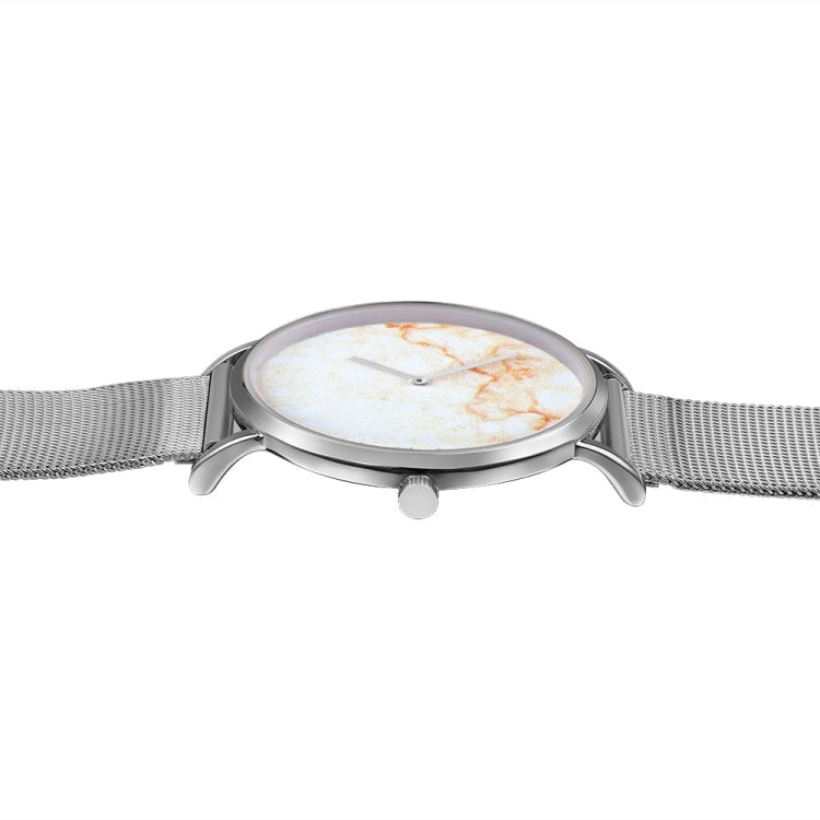 CAGARNY 6812 Round Dial Alloy Silver Case Fashion Couple Watch Men & Women Lover Quartz Watches with Stainless Steel Band