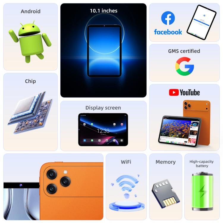 Nodizz Npad23 4G Network Tablet PC, 4GB+32GB, 10.1 inch Android 10 MTK6755 Octa Core, AU Plug, AU Plug