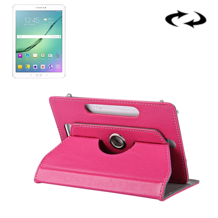 10 inch Tablets Leather Case Crazy Horse Texture 360 Degrees Rotation Protective Case Shell with Holder for Asus ZenPad 10 Z300C, Huawei MediaPad M2 10.0-A01W, Cube IWORK10, 10 inch White, 10 inch Black, 10 inch Red, 10 inch Blue, 10 inch Magenta...