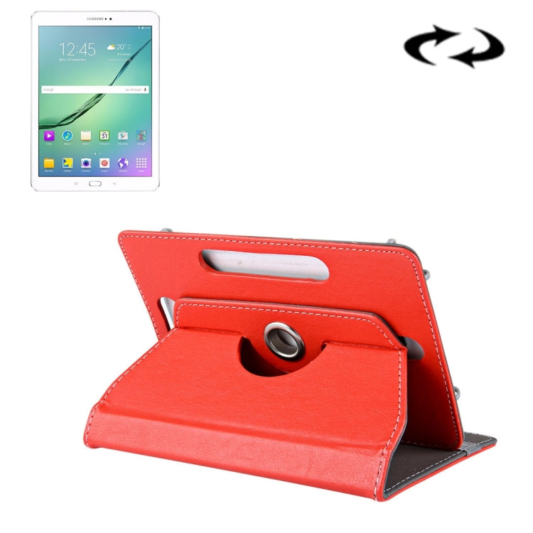 10 inch Tablets Leather Case Crazy Horse Texture 360 Degrees Rotation Protective Case Shell with Holder for Asus ZenPad 10 Z300C, Huawei MediaPad M2 10.0-A01W, Cube IWORK10, 10 inch White, 10 inch Black, 10 inch Red, 10 inch Blue, 10 inch Magenta...