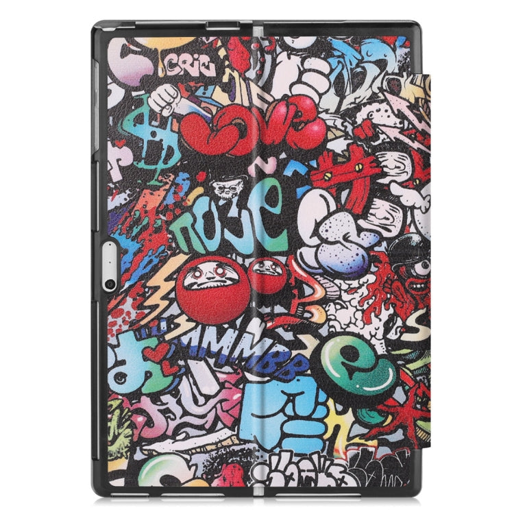 Graffiti Pattern Colored Painted Horizontal Flip PU Leather Case for Microsoft Surface Pro 4 / 5 / 6 12.3 inch, with Holder & Pen Slot, For Microsoft Surface Pro 4 / 5 / 6 12.3 inch