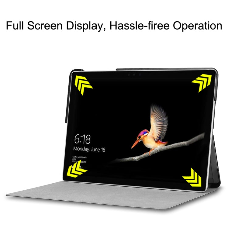 Retro Tower Pattern Colored Painted Horizontal Flip PU Leather Case for Microsoft Surface Go 10 inch, with Holder & Pen Slot, For Microsoft Surface Go 10 inch