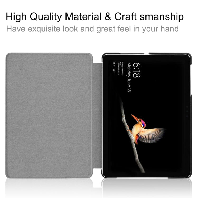 Retro Tower Pattern Colored Painted Horizontal Flip PU Leather Case for Microsoft Surface Go 10 inch, with Holder & Pen Slot, For Microsoft Surface Go 10 inch
