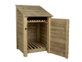 Wooden Log Store with Door and Shelf W-79cm, H-126cm or 180cm, D-88cm