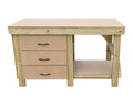 Wooden MDF top tool cabinet workbench with storage shelf (V.7)