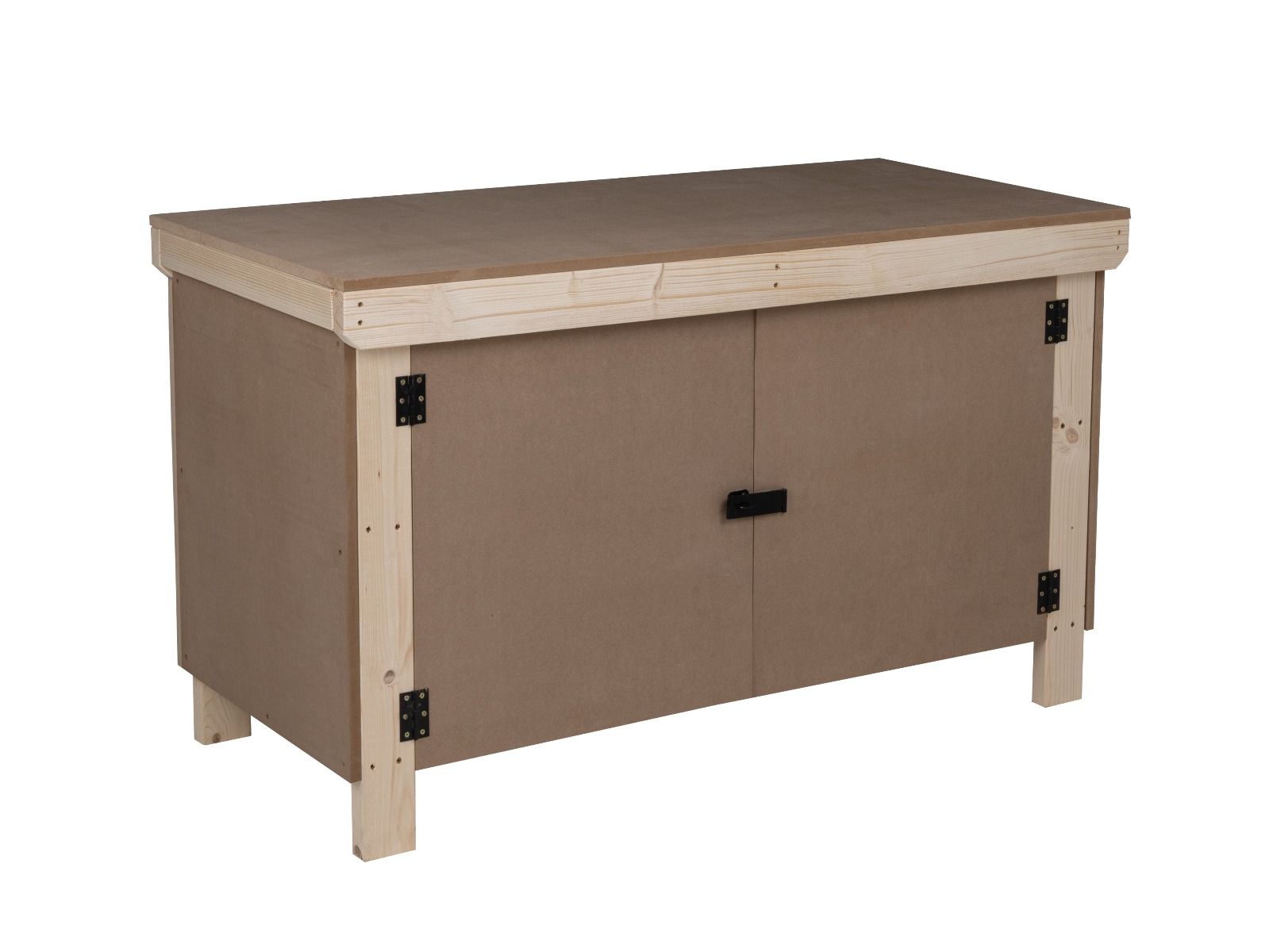Wooden MDF Top Workbench With Lockable Cupboard (V.9)