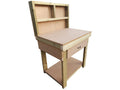 Wooden MDF workbench, tool cabinet with drawer (V.1) with back