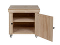 Wooden Plywood Top Workbench With Lockable Cupboard (V.9) With Wheels, Double Shelf