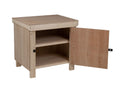 Wooden Eucalyptus hardwood top workbench with lockable cupboard (V.9) with double shelf