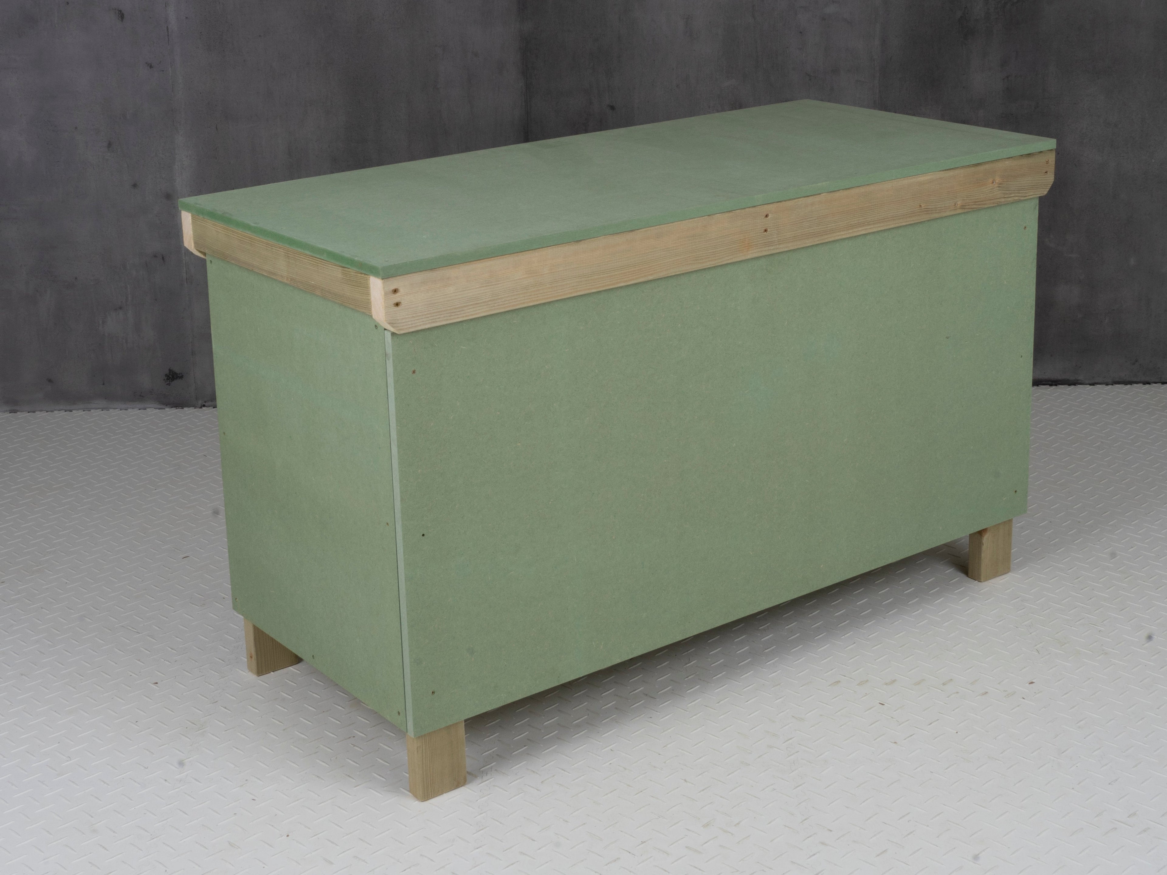Wooden UniMDF Moisture Resistant Workbench With Lockable Cupboard (V.9)