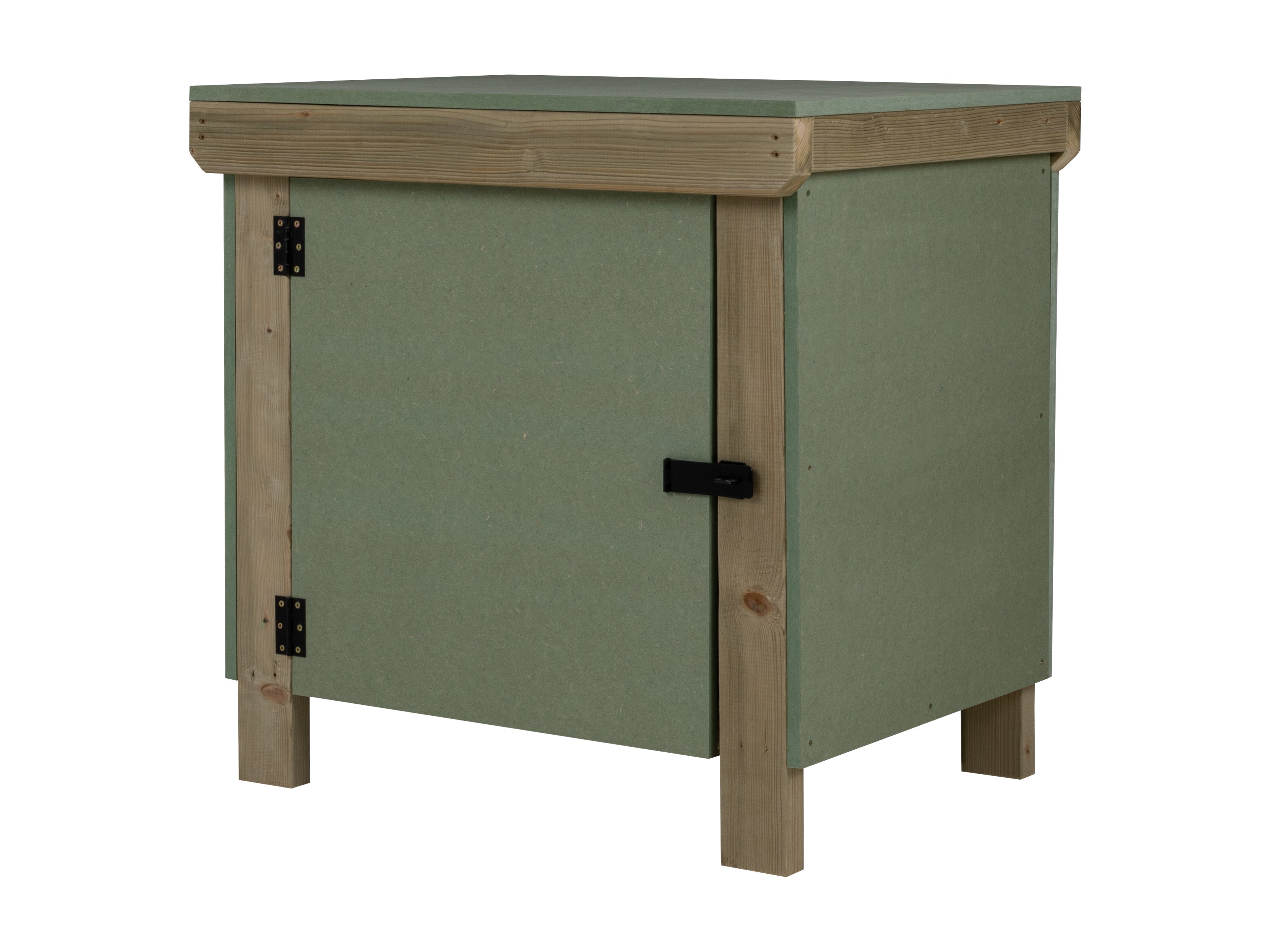 Wooden UniMDF Moisture Resistant Workbench With Lockable Cupboard (V.9) Double Shelf