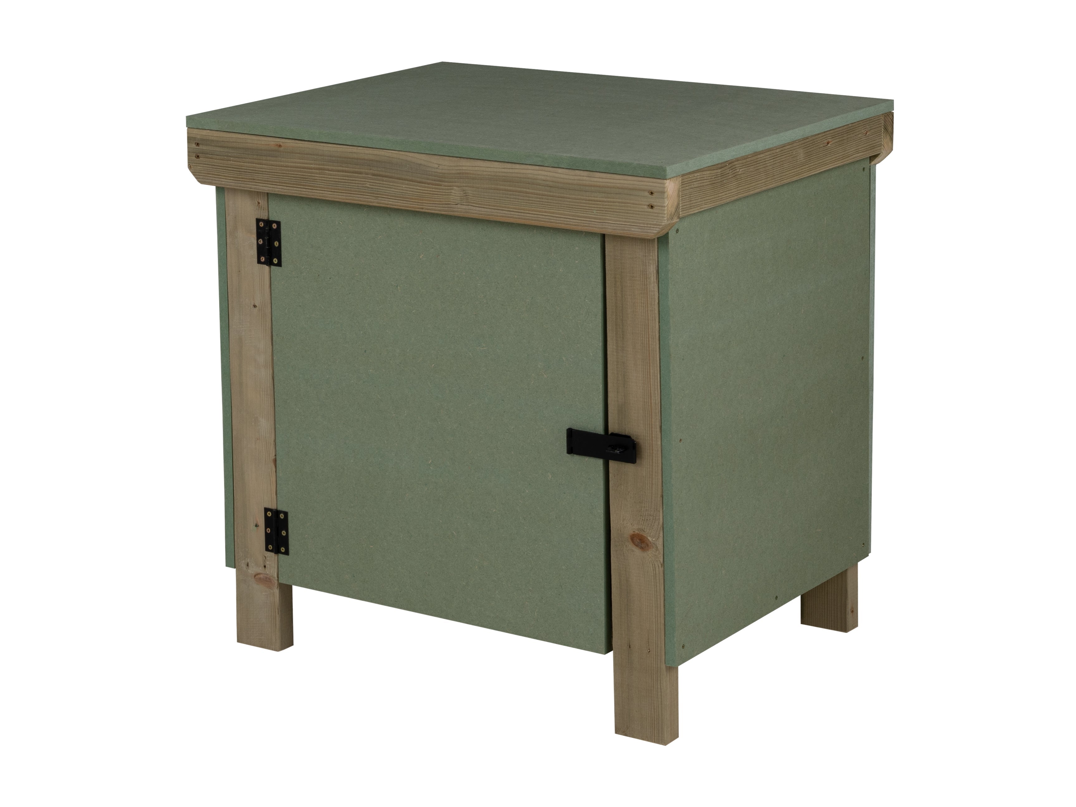 Wooden UniMDF Moisture Resistant Workbench With Lockable Cupboard (V.9) Double Shelf