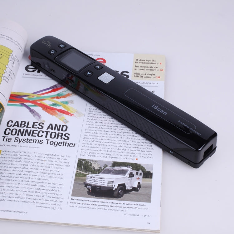 iScan02 WiFi Double Roller Mobile Document Portable Handheld Scanner with LED Display,  Support 1050DPI  / 600DPI  / 300DPI  / PDF / JPG / TF, WiFi iScan02 Black, WiFi iScan02 White