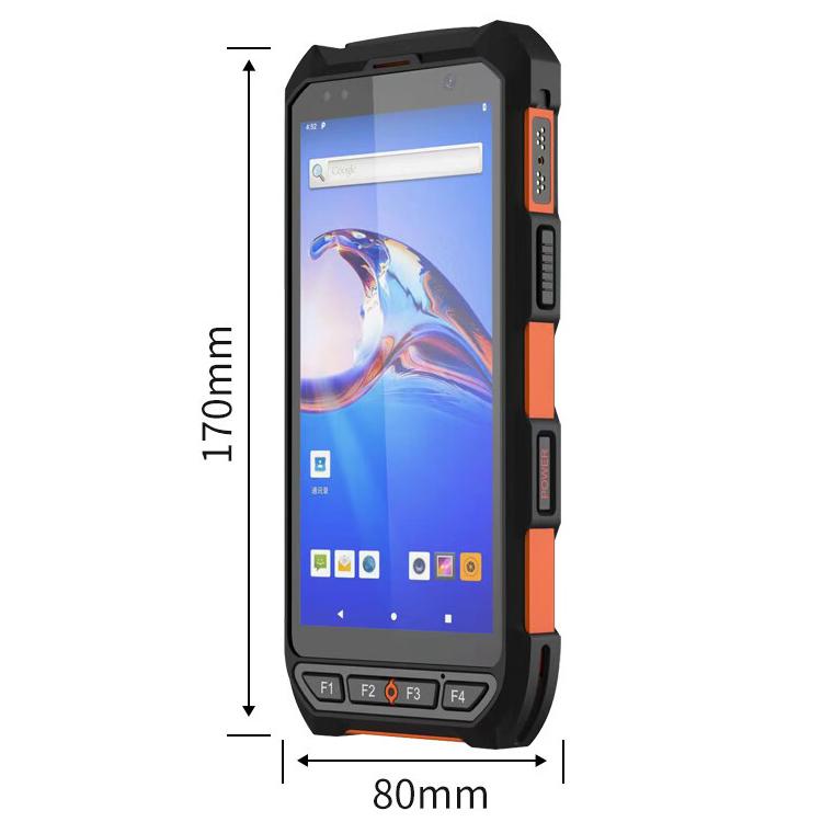 5.5 inch Android 10 IP65 Handheld Industrial Data Terminal Barcode Scanner, Style: RFID UHF + NFC HF + 2D Head, RFID UHF + NFC HF + 2D Head