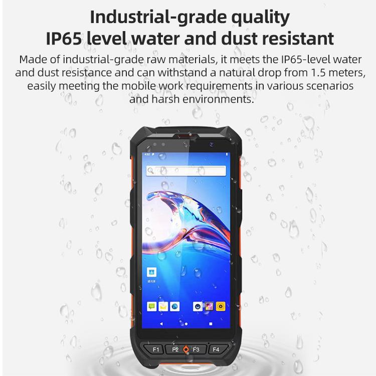 5.5 inch Android 10 IP65 Handheld Industrial Data Terminal Barcode Scanner, Style: RFID UHF + NFC HF + 2D Head, RFID UHF + NFC HF + 2D Head