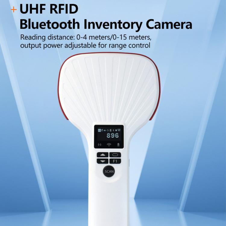 Long Range RFID UHF Portable Handheld Bluetooth Reader, Style: Standard + 2D Head