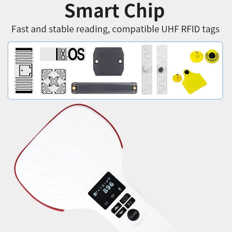 Long Range RFID UHF Portable Handheld Bluetooth Reader, Style: Standard + 2D Head