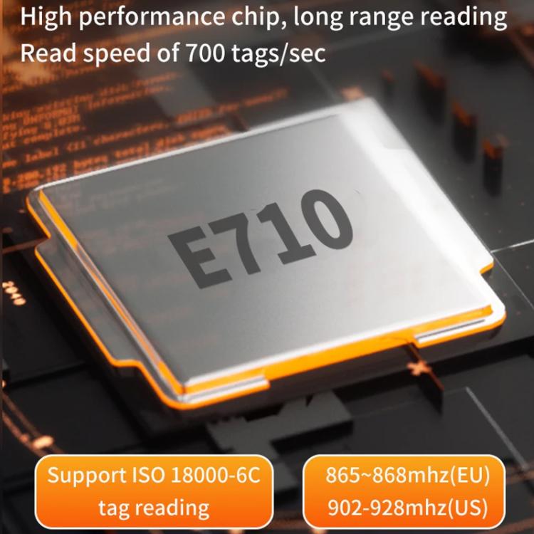 E710 Chip Long Range RFID UHF Portable Handheld Bluetooth Reader, Style: Enhanced