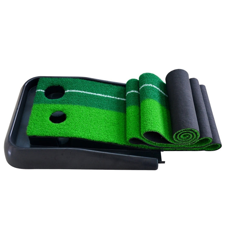 PGMPGM 2.5m Golf Indoor Swing Grip Putting Trainer Practice Pace with Automatic Return Fairways & 3 Soft Balls & 3 Two-color Balls, 2.5m + Balls