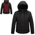 Men and Women Intelligent Constant Temperature USB Heating Hooded Cotton Clothing Warm Jacket, 7XL