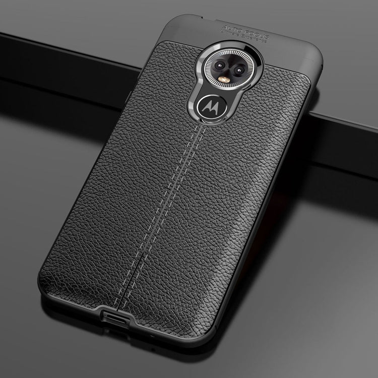 Litchi Texture TPU Shockproof Case for MOTO E6, For MOTO E6