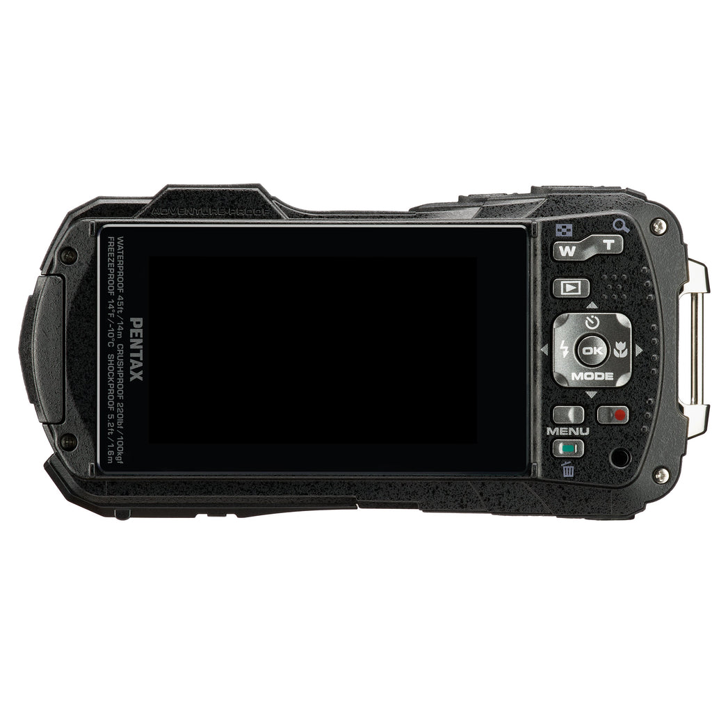 Pentax WG-90 16MP 5x Zoom Tough Compact Camera - Black