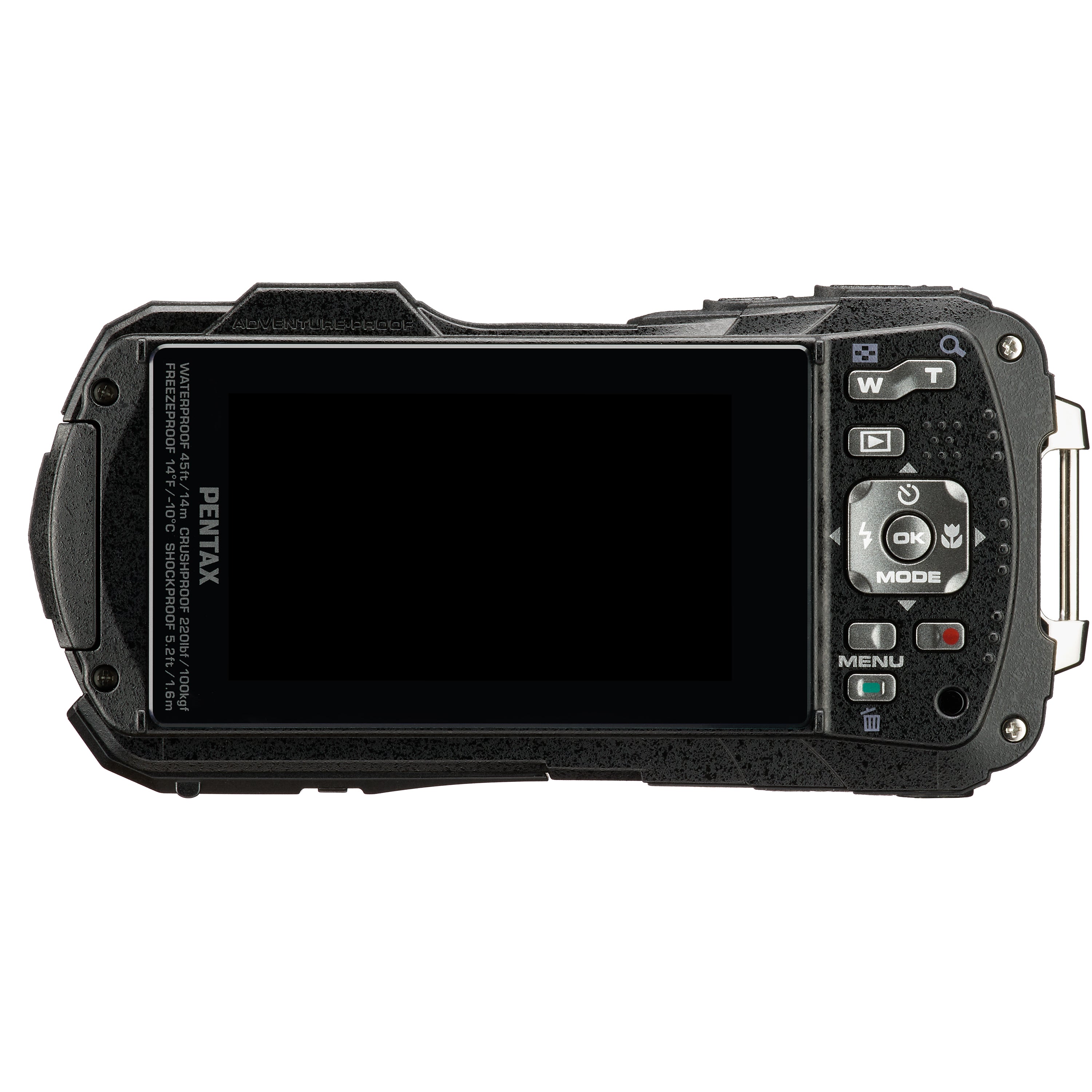 Pentax WG-90 16MP 5x Zoom Tough Compact Camera - Black
