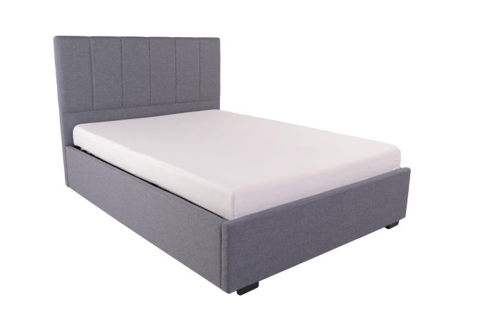 Waltz Double Fabric Ottoman Bed Grey
