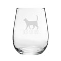 Best Cat Dad - Engraved Novelty Stemless Wine Gin Tumbler