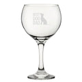 Best Dog Dad - Engraved Novelty Gin Balloon Cocktail Glass