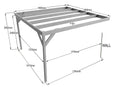 Wall-mounted Wooden Box Pergola Kit