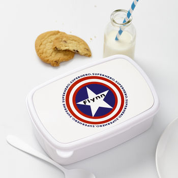 Personalised Personalised Children's Superhero Lunch Box