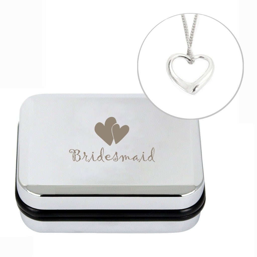 Bridesmaid Heart Necklace Box