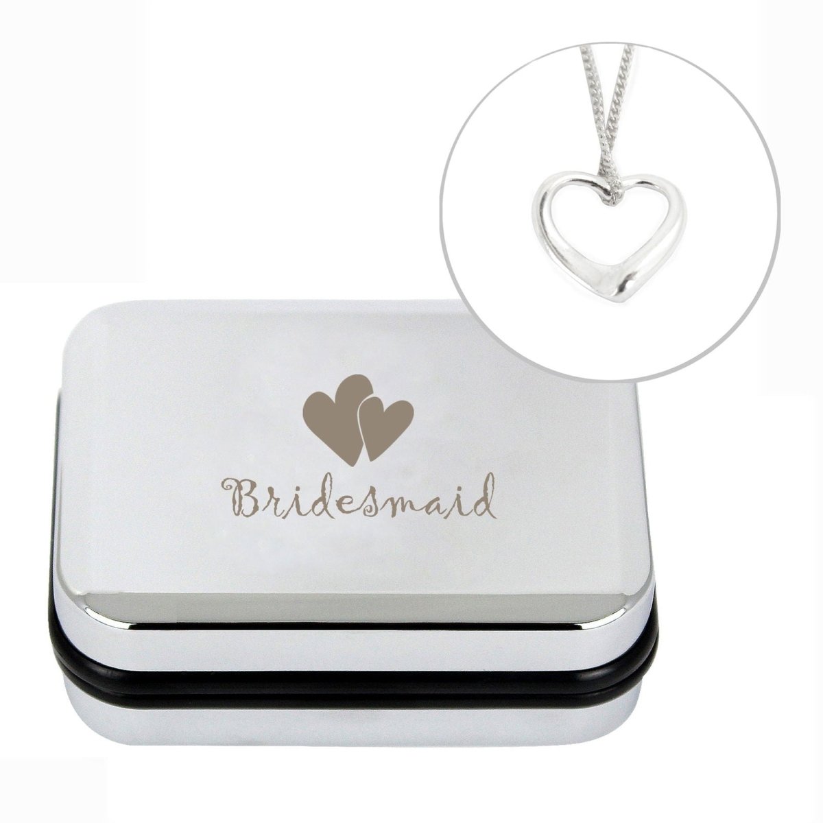 Bridesmaid Heart Necklace Box