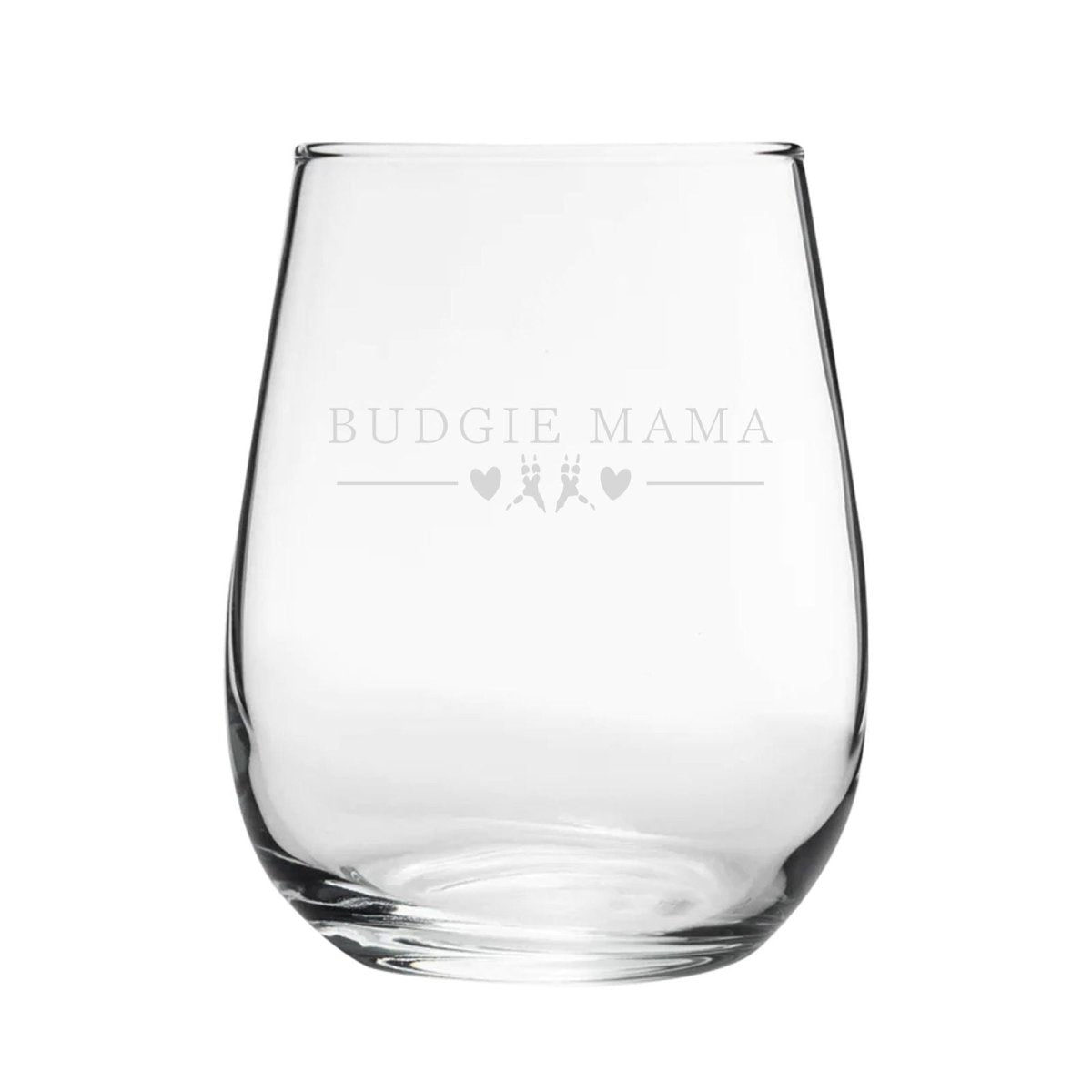 Budgie Papa - Engraved Novelty Stemless Wine Gin Tumbler