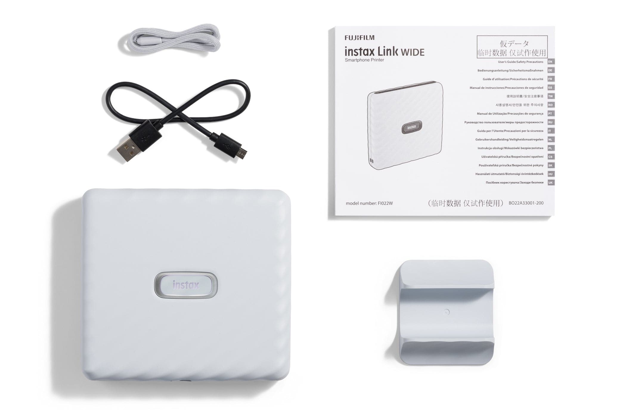 Fujifilm Instax Link Wide Printer - Ash White