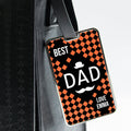 Personalised Chequered World's Best Dad Luggage Tag
