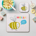 Personalised Personalised Kid's Bee Happy Placemat Set